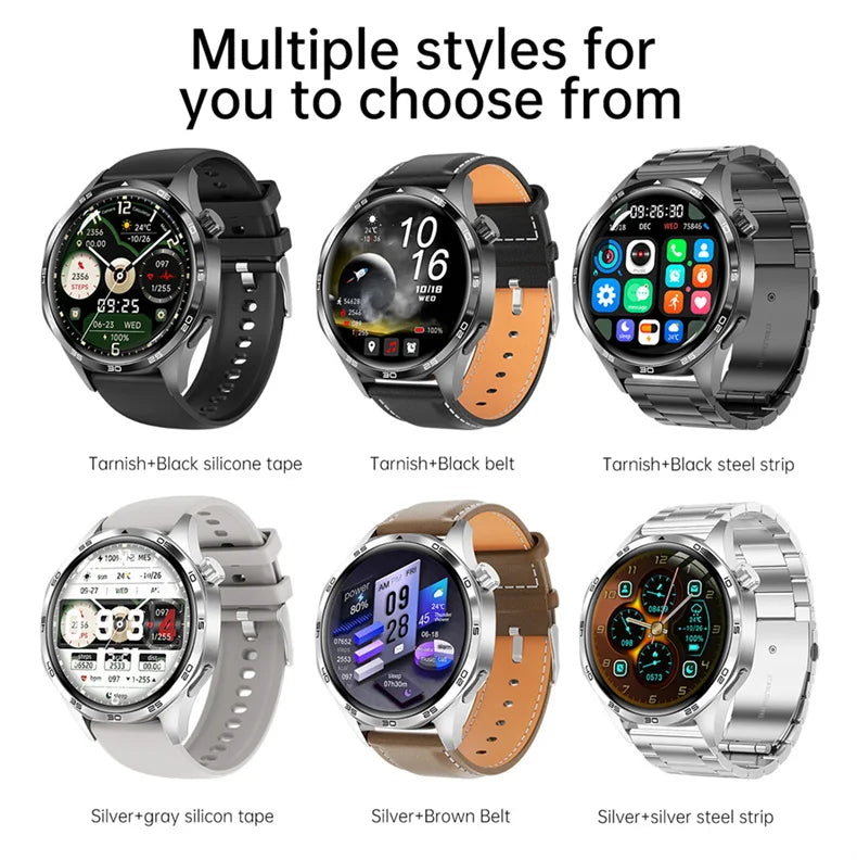 2025 New For HUAWEI Smart Watch Men GT5 PRO NFC GPS Sports Compass Fitness Heart Rate Bluetooth Call Smartwatch Watch 5 Pro