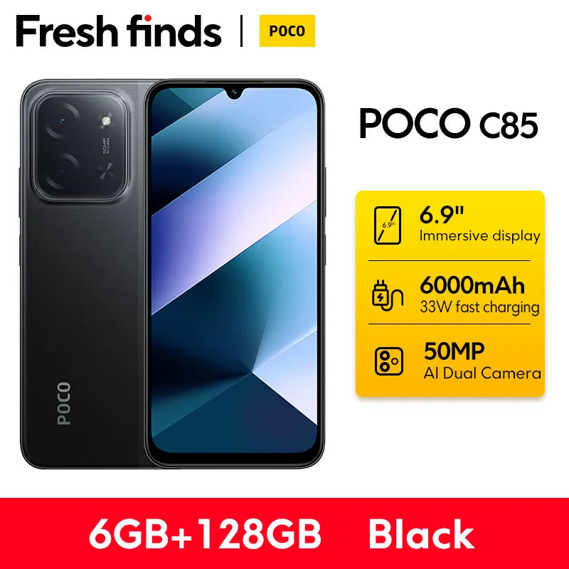 【World Premiere】POCO C85 Global Version Smartphone 128/256GB Helio G81-Ultra 6000mAh battery 6.9