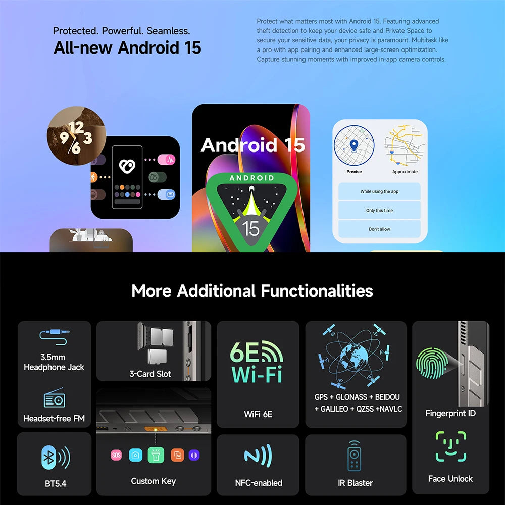 【World Premiere】Ulefone Armor 34 Pro 5G AI Rugged Phone 25500mAh Up to 32GB+512GB Built-in Projector 120Hz 6.95" NFC Smartphone