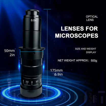 130X 150X 180X 215X zoom C Mount Lens Magnification Adjustable 0.7X~4.5X Optical Zoom Lens For HDMI USB Microscope Camera