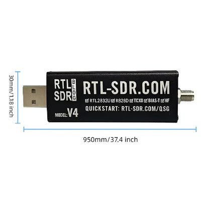 100KHz-1.7GHz Full-Band RTL-SDR Software-Defined Radio Receiver RTL2832U + R820T Radio Broadcasting Communication Technology
