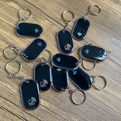 10PCS Epoxy NFC NFC213 Key Tag ISO14443A 13.56MHz RFID NFC Smart Cards Keychain for Sharing Social Media Contact Key tag