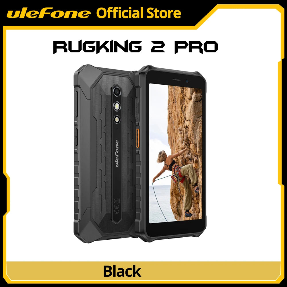 【World Premiere】Ulefone RugKing 2 Pro AI Rugged Phone Android 15 4G 128GB ROM Waterproof Smartphone NFC 5.45