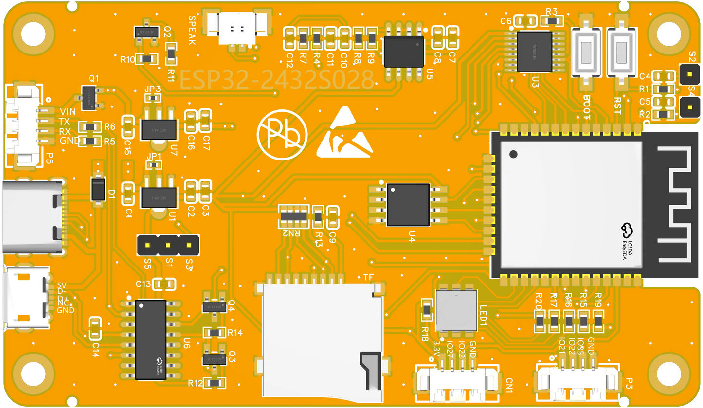 2.4/2.8/3.5 inch LCD TFT Module ESP32 Arduino LVGL WIFI&Bluetooth Development Board 2.8" 240*320 Smart Display Screen With Touch