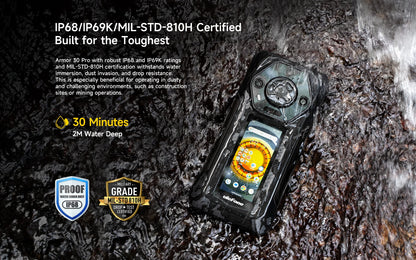 【World Premiere】Ulefone Armor 30 Pro 5G Rugged Phone Android 14 Smartphone 6.9" 120Hz 32GB+512GB 12800mAh Night Camera 64MP NFC