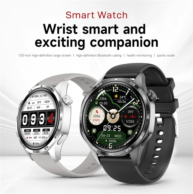 2025 New For HUAWEI Smart Watch Men GT5 PRO NFC GPS Sports Compass Fitness Heart Rate Bluetooth Call Smartwatch Watch 5 Pro