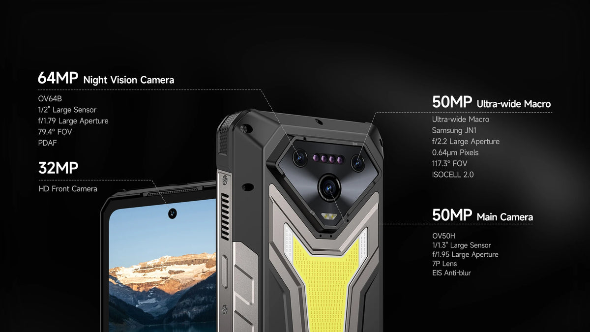 【World Premiere】Ulefone Armor 34 Pro 5G AI Rugged Phone 25500mAh Up to 32GB+512GB Built-in Projector 120Hz 6.95