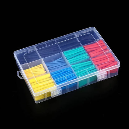 1600/127pcs Heat-shrink Tubing Thermoresistant Tube Heat Shrink Wrapping Kit Electrical Connection Wire Insulation Sleeving
