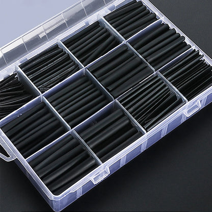 1600/127pcs Heat-shrink Tubing Thermoresistant Tube Heat Shrink Wrapping Kit Electrical Connection Wire Insulation Sleeving