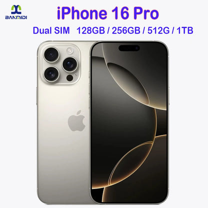 100% Original iPhone 16 Pro MAX Smartphone 6.9" Dual SIM Unlocked 5G Cell Phone Retina XDR OLED 6.3" 16 Pro 128GB/256GB/512GB/1T
