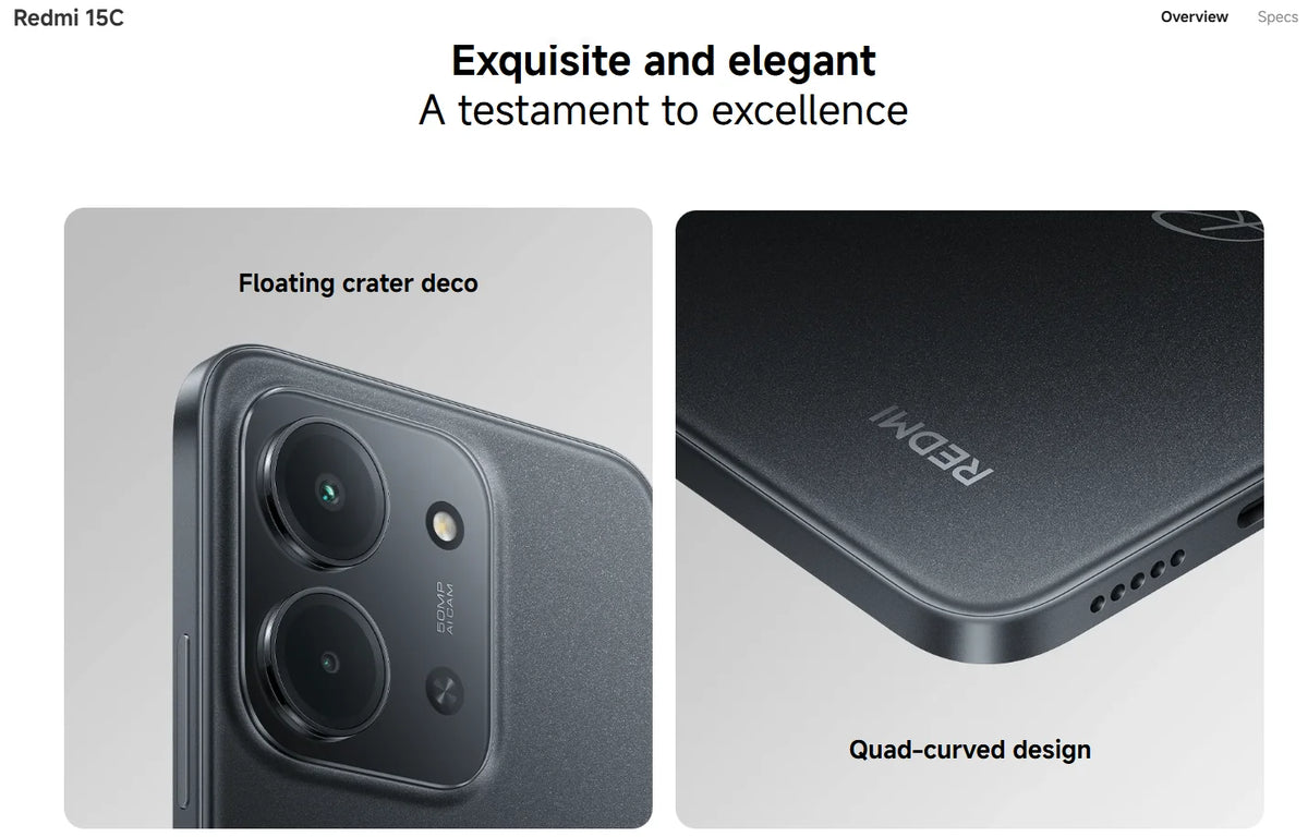 【Brand+】Global Version Redmi 15C 4G Mobile Phone 50MP AI Dual Camera 6000mAh 33W Fast Charging Cellphone Smartphone