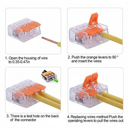 10/75pcs Universal Type Quick Plug-in Terminals,Electrical Equipment Connectors Lever Wire Connector Terminals 250V/32A