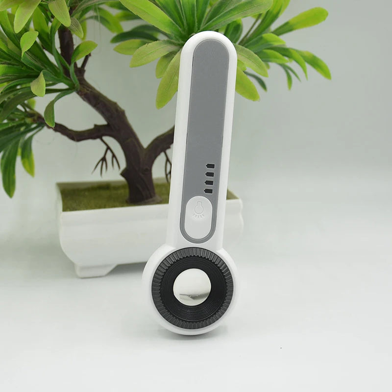 1pc Rechargeable Handheld Magnifier 3 Lighting Modes Illuminated Magnifying Glass With LED Light For Seniors Reading Repair