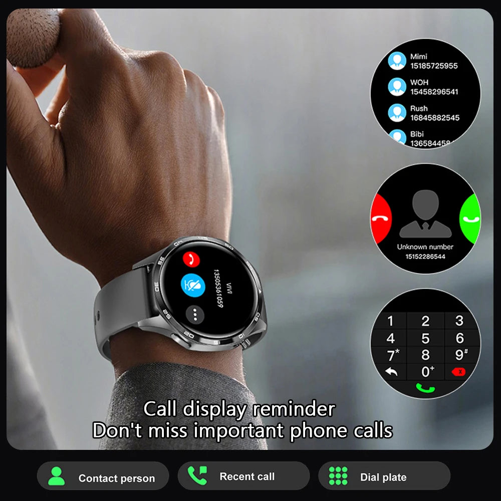 2025 New For HUAWEI Smart Watch Men GT5 PRO NFC GPS Sports Compass Fitness Heart Rate Bluetooth Call Smartwatch Watch 5 Pro