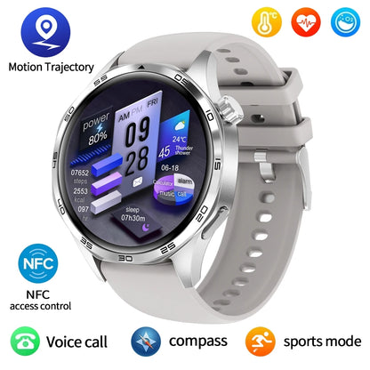 2025 New For HUAWEI Smart Watch Men GT5 PRO NFC GPS Sports Compass Fitness Heart Rate Bluetooth Call Smartwatch Watch 5 Pro