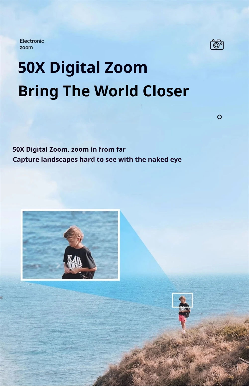 100D Dual-screen WIFI Monocular Camera 4K UHD 70MP Digital SLR Camera with Filters Flash Wide-Angle Lens 50X Zoom Auto Focus