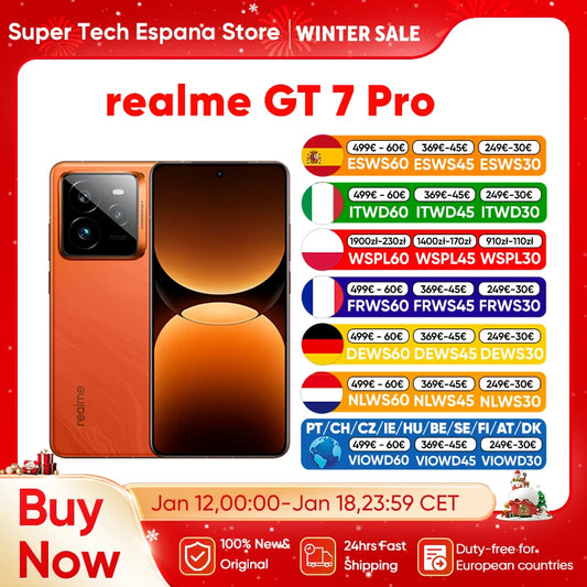 【Brand+】realme GT 7 Pro 5G Smartphone Snapdragon 8 Elite AI Ultra-clear Snap Camera RealWorld Eco² Display 6500mAh NFC