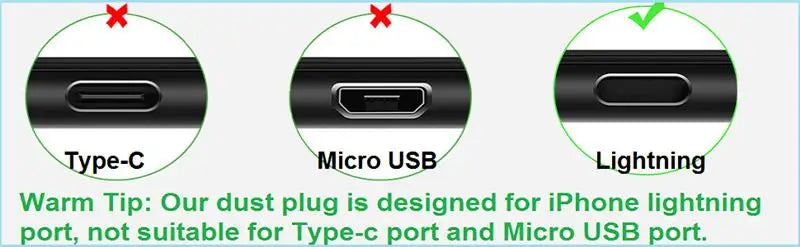 2-10pcs Dust Plug Aluminum Alloy Anti Dust Plug Charging Port Dust Plug For iPhone 14 13 12 Pro Max Protector Anti-Dirt Stopper