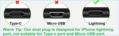 2-10pcs Dust Plug Aluminum Alloy Anti Dust Plug Charging Port Dust Plug For iPhone 14 13 12 Pro Max Protector Anti-Dirt Stopper