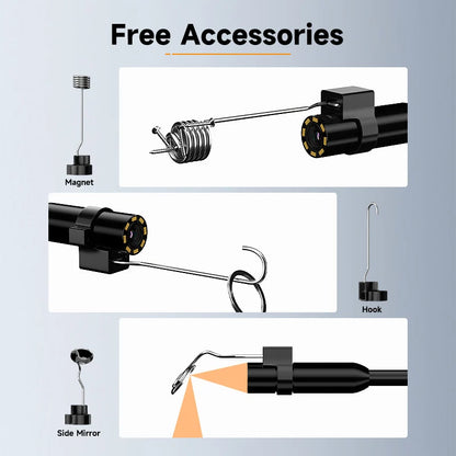 2-100m Industrial Endoscope Camera 8mm 1080P Detachable Design IP67 Borescope Inspection Camera for Piping Sewer 2600mAh