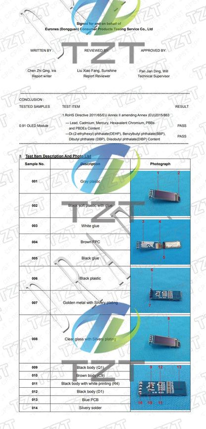 1/3PCS 0.91 inch OLED module 0.91" white/blue OLED 128X32 OLED LCD LED Display Module 0.91" IIC Communicate for ardunio