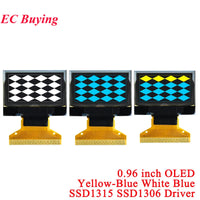 0.96" 0.96 inch OLED LCD Screen Display 128*64 Resolution Yellow-Blue Blue White 128X64 SSD1315 SSD1306 Driver I2C SPI 0.49"