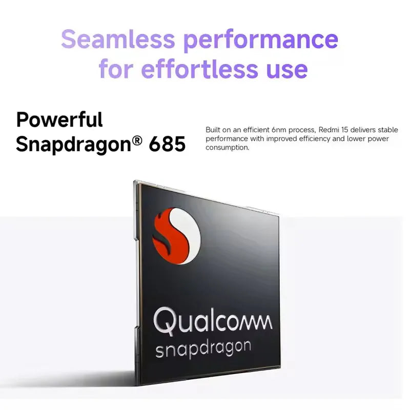 【Brand+】Redmi 15 Global Version Smartphone 6.9" 50MP 7000mAh battery 33W fast charging IP64 Snapdragon® 685 Mobile Platform