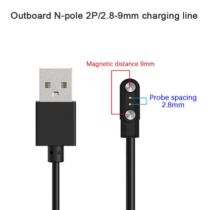 2 Pin Strong Magnetic Charge Cable USB Charging Line Cord Rope Compatible With Smart Watches Universal