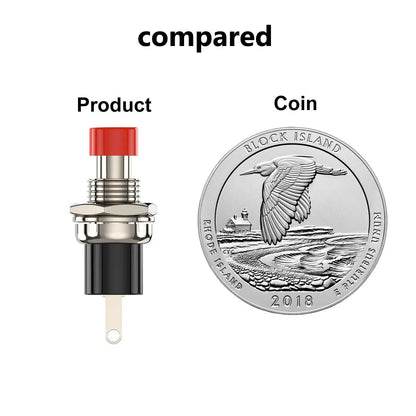 15PCS Momentary Push Button Switch, 1A 250VAC SPST Mini Pushbutton Switches Normally Open(NO)