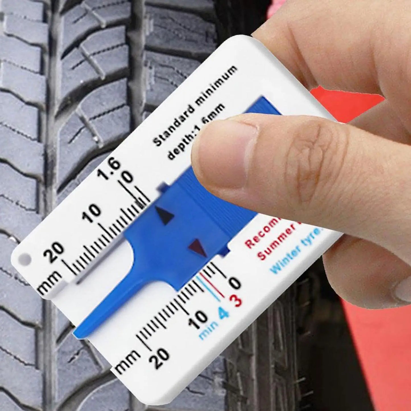 1pcs Tyre Tread Depth Depthometer Car Wheel Tread Depthometer Tread Ruler Wheel Measure Tool Plastic Measure Tools