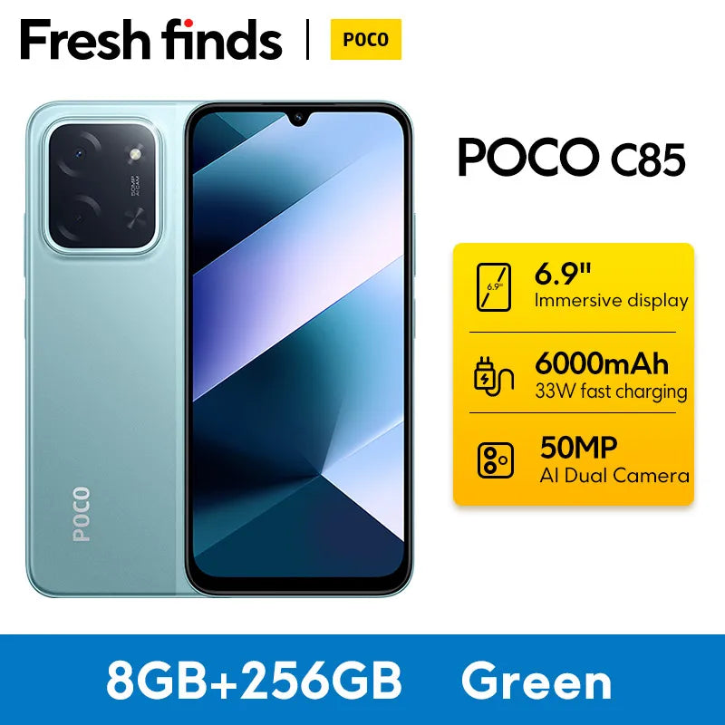 【World Premiere】POCO C85 Global Version Smartphone 128/256GB Helio G81-Ultra 6000mAh battery 6.9