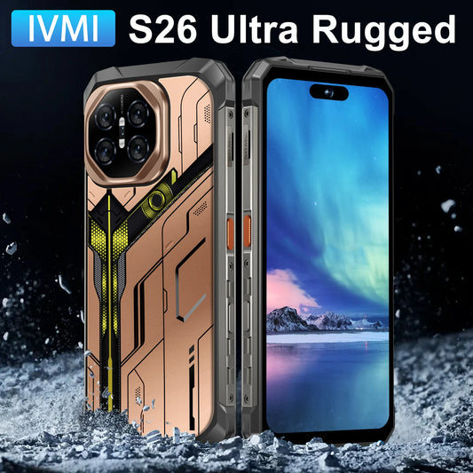 [World First] IVMI S26 Rugged Phone 10000mAh 24GB+512GB RAM 7.2" HD+Screen Android 15 108MP Main Camera Durable NFC Smartphone