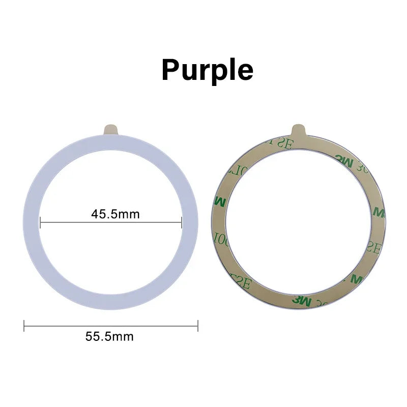 1PCS Magsafe Colourful Silicone Magnetic Metal Ring Universal Sticker Support Wireless Charger Magnetic Patch Sheet for IPhone