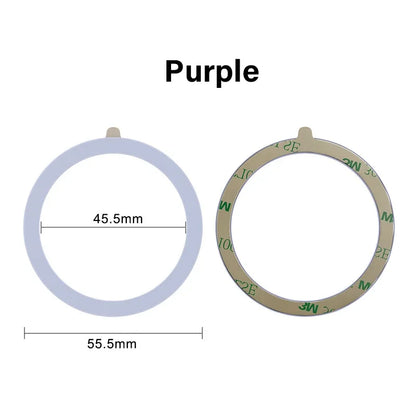 1PCS Magsafe Colourful Silicone Magnetic Metal Ring Universal Sticker Support Wireless Charger Magnetic Patch Sheet for IPhone