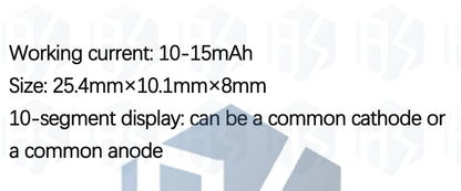 1PC 5/8/10/12/20-Segment Multicolor LED Battery Bar Indicator (Red/White/Blue) - Super Bright for DIY Power Pack Assembly