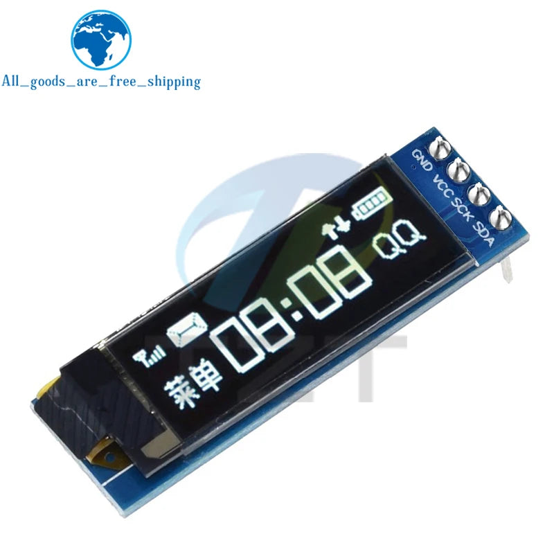 1/3PCS 0.91 inch OLED module 0.91" white/blue OLED 128X32 OLED LCD LED Display Module 0.91" IIC Communicate for ardunio