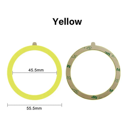 1PCS Magsafe Colourful Silicone Magnetic Metal Ring Universal Sticker Support Wireless Charger Magnetic Patch Sheet for IPhone