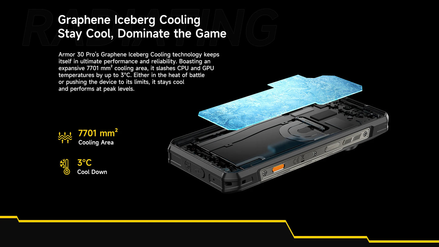 【World Premiere】Ulefone Armor 30 Pro 5G Rugged Phone Android 14 Smartphone 6.9" 120Hz 32GB+512GB 12800mAh Night Camera 64MP NFC