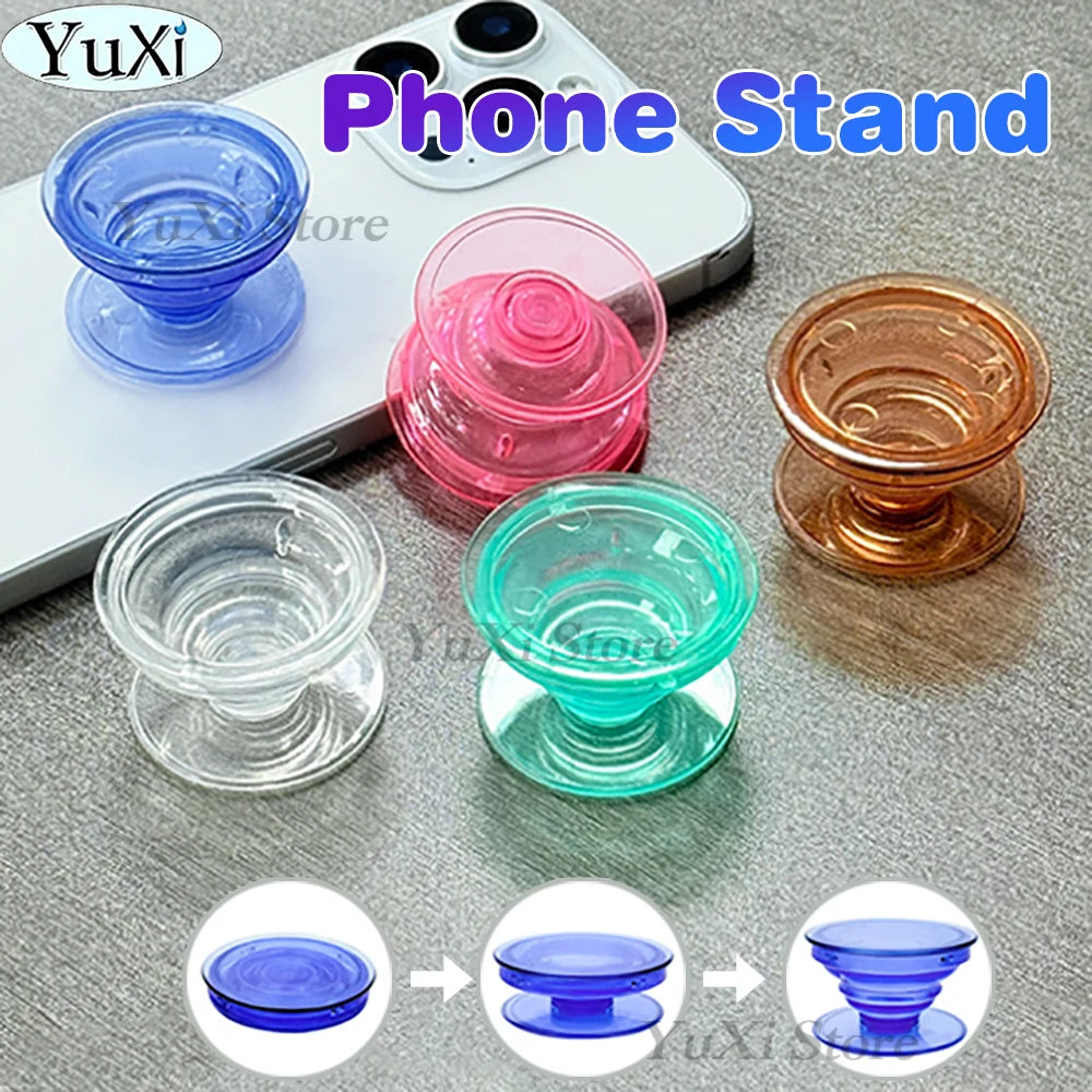 1Piece Phone Stand Mobile Phone Transparent Airbag Holder Material Lazy Retractable Colorful Phone Holder Support for iPhone
