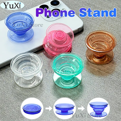 1Piece Phone Stand Mobile Phone Transparent Airbag Holder Material Lazy Retractable Colorful Phone Holder Support for iPhone