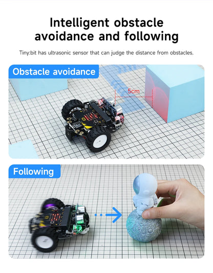 Yahboom Tiny:bit Plus Microbit Robot Car With ESP32 WiFi Camera Module Support APP FPV Control Programmable Toy Kids Coding