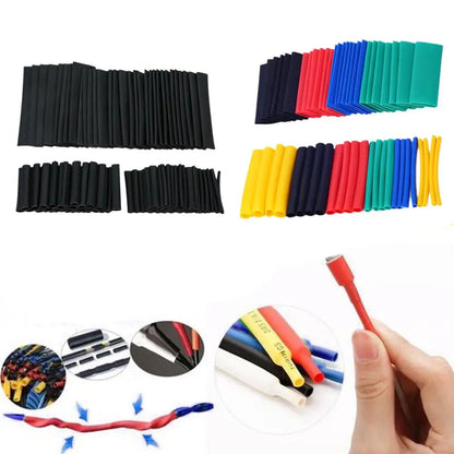 127/328/580pcs Heat Shrink Tube Tubing Insulation Shrinkable Tube Assortment Electronic Polyolefin Wire Cable Sleeve Kit