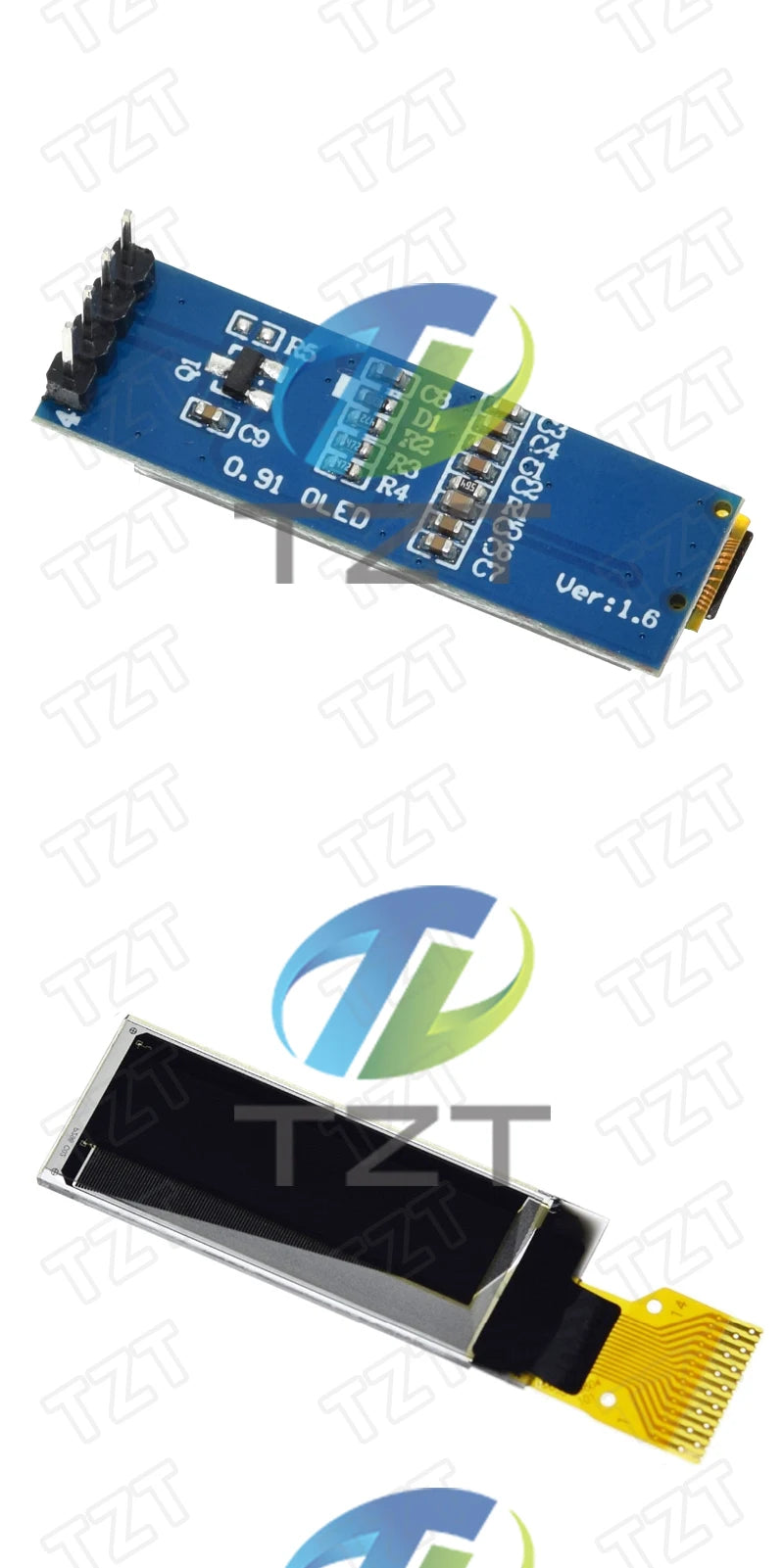 1/3PCS 0.91 inch OLED module 0.91" white/blue OLED 128X32 OLED LCD LED Display Module 0.91" IIC Communicate for ardunio