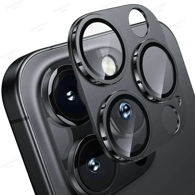 1Pcs Camera Protection Glass For IPhone 16 15 14 13 Pro Max Mini Lens Cover Glass For IPhone 15 14 16 Plus Lens Metal Ring Film