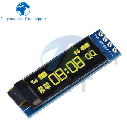1/3PCS 0.91 inch OLED module 0.91" white/blue OLED 128X32 OLED LCD LED Display Module 0.91" IIC Communicate for ardunio