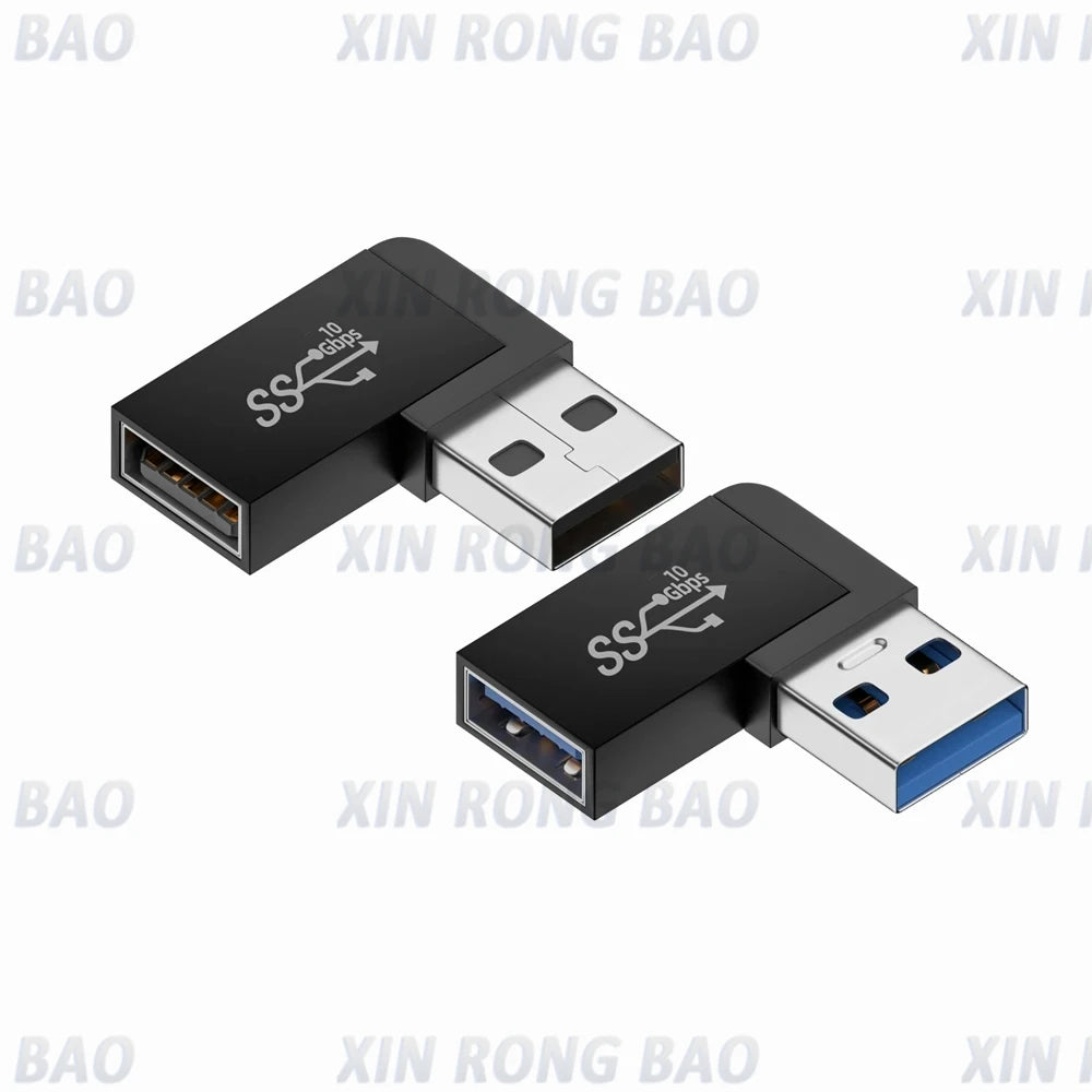 10 Gbps USB Upward Elbow Adapter for Laptop PC Connector Converte USB 3.0 Male to Female 90 Degree Right Angle Extension Adapter