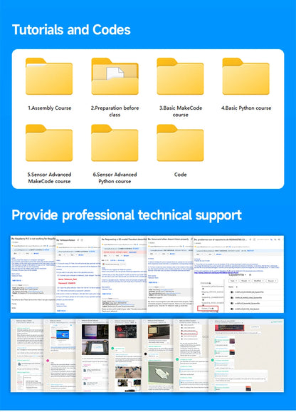 Yahboom Robot Kit Programmable 16 in 1 Building Block Kit Support Python And Makecode Programming Kids Coding for Microbit V2 V1