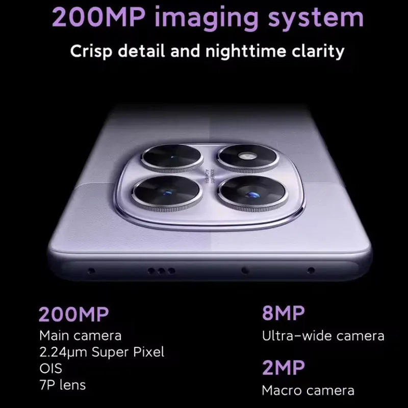 【Brand+】Xiaomi Redmi Note 14 Pro 5G Smartphone MediaTek Dimensity 7300-Ultra 200MP AI camera NFC 6.67"AMOLED display IP68