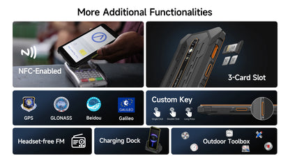 【World Premiere】Ulefone RugKing 2 Pro AI Rugged Phone Android 15 4G 128GB ROM Waterproof Smartphone NFC 5.45"4G  Global 4550mA