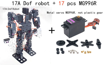 17 DOF Humanoid Robot Frame Educational Robot Kit for Ardunio Robotic Walking Compatible Servo MG996 Programmable Robot DIY Kit